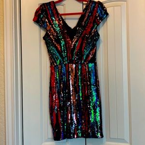 Sequin Mini Dress SZ S